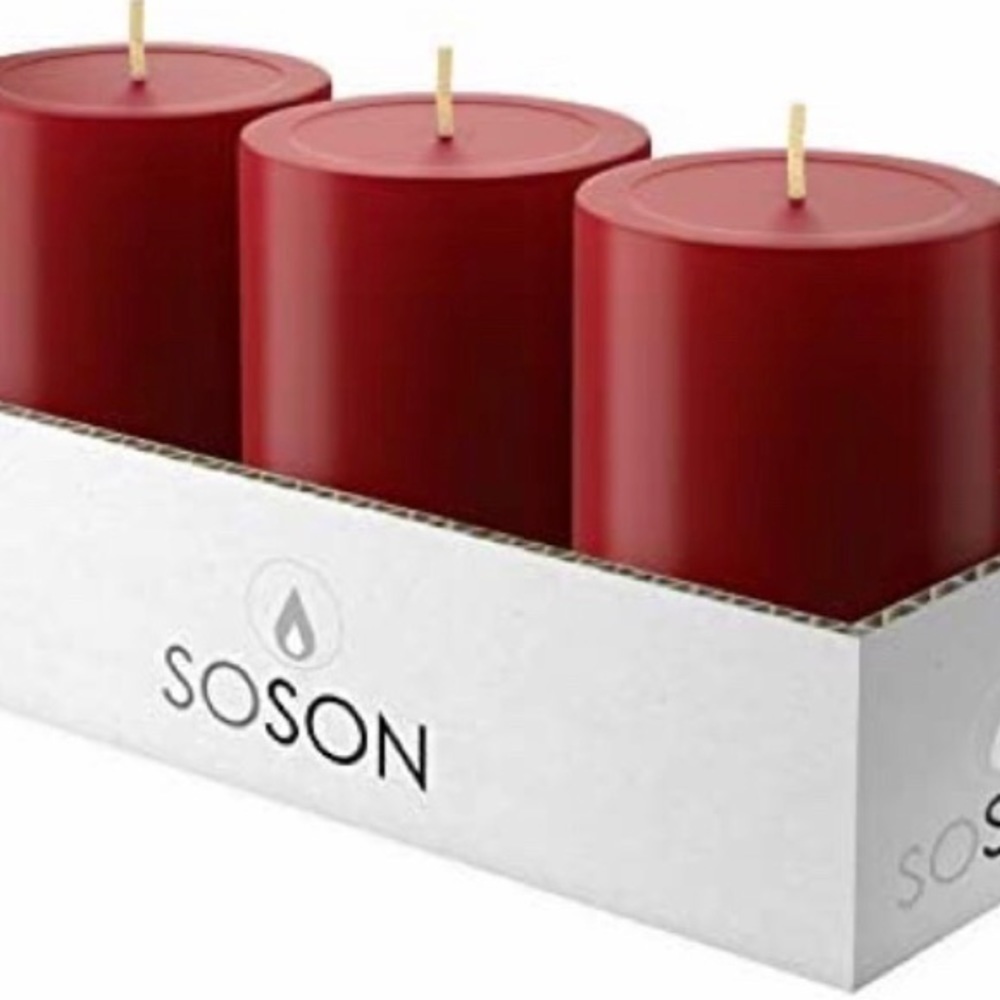 Set of 3 Holiday Decor Candles. HOST PICK! Smooth Candles